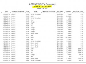 24-Invoice List (Invoice List by Date)