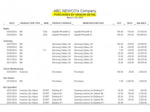 30-Purchase by Vendor Detail