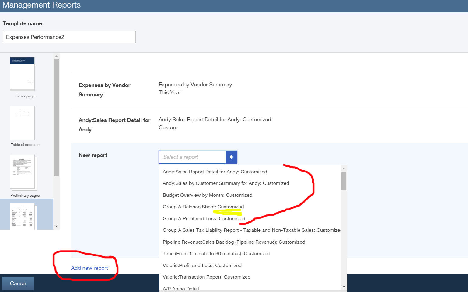 2 add customized report to mgmt report