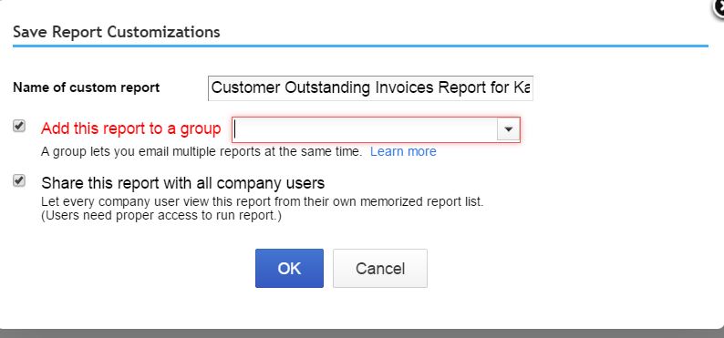 8 Save Report Customizations