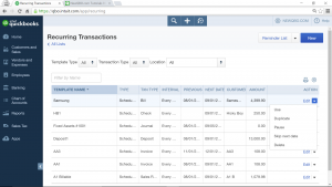 edit recurring transactions